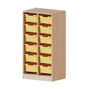 ErgoTray Regal, zweireihig, 3,5 Ordnerhöhen