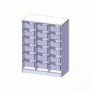 ErgoTray Regal, dreireihig, 3,5 Ordnerhöhen