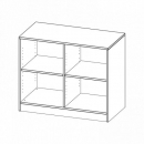 Regal mit Sockel, B/H/T: 100x82x50 cm, mit Mittelwand
