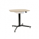 Sitz- / Stehtisch in Fassform mit Schublade und Vollkernplatte