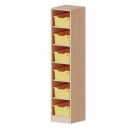 Regal mit 6 hohen Ergo Tray Boxen, B/H/T: 36,1x172x50 cm