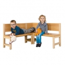 Garderobenbank mit Rückenlehne BxT 100x35 cm, Sitzhöhe: 34 cm