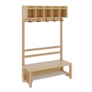 Kindergarten Garderobe mit offener Ablage, B/T 100x39 cm