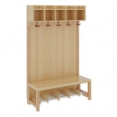 Garderobe BHT 100x26/130x39cm, einf.Abl.,Paneel-RW,Alu-Rost m.F