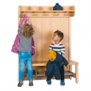 Kindergarten Garderobe mit offener Ablage, B/T 140x39 cm