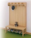 Kindergarten Garderobe mit offener Ablage, B/T 140x39 cm