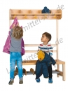 Kindergarten Garderobe mit offener Ablage, B/T 80x39 cm