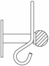 Wandgarderobe mit Buche Rundblende, 51 cm