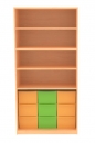 Materialregal mit 9 Schubladen, BxHxT 92x190x50 cm