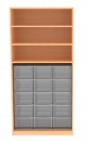 Materialregal mit 15 hohen Schubladen, BxHxT 92x190x50 cm
