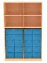 Materialregal mit 15 hohen Schubladen, BxHxT 123x190x50 cm