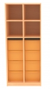 Materialregal mit 8 hohen Schubladen, BxHxT 64x152x50 cm
