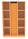 aterialregal mit 14 flachen Schubladen, BxHxT 95x152x50 cm