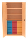 Materialschrank mit 24 flachen Schubladen, BxHxT 92x190x50 cm