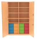 Materialschrank mit 12 hohen Schubladen BxHxT 123x190x50 cm