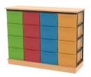 Light Container auf Sockel BxHxT 119x92x40 cm, 16 Schübe