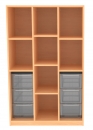 Materialschrank mit 6 hohen Schubladen BxHxT 95x152x50 cm