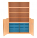 Materialschrank mit 24 flachen Schubladen BxHxT 123x190x50 cm