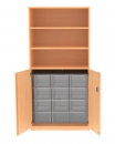 Materialschrank mit 12 hohen Schubladen BxHxT 92x190x50 cm