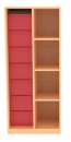 Materialregal mit 7 hohen Schubladen BxHxT 64x152x50 cm