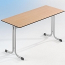 Zweier-Schülertisch 130x55 cm, Tischplatte mit PU-Kante