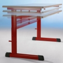 Einer-Schülertisch Modell TH-E-PU, höhenverstellbar, Tischplatte Melamin mit PU-Kante