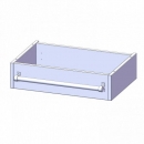 Leiterzarge für Korpus B/T 60x40 cm, zur Aufnahme einer Leiter