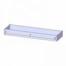 Leiterzarge für Korpus B/T 140,6x40 cm, zur Aufnahme einer Leiter