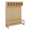 Komplettgarderobe mit einfacher Ablagereihe