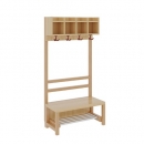 Komplettgarderobe mit einfacher Ablagereihe