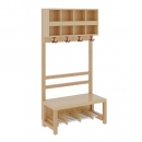 Komplettgarderobe mit doppelter Ablagereihe