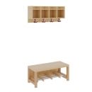 Komplettgarderobe mit einfacher Ablagereihe