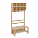 Komplettgarderobe mit doppelter Ablagereihe