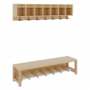 Komplettgarderobe mit einfacher Ablagereihe