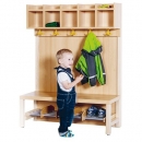 Komplettgarderobe mit einfacher Ablagereihe