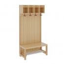 Komplettgarderobe mit einfacher Ablagereihe