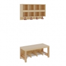 Komplettgarderobe mit doppelter Ablagereihe