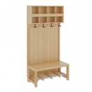 Komplettgarderobe mit doppelter Ablagereihe