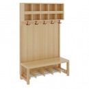 Komplettgarderobe mit doppelter Ablagereihe