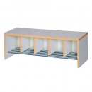 Garderobenbank mit integriertem Schuhrost