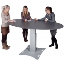 Elektrisch höhenverstellbarer Besprechungstisch, oval
