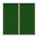 Klassenplantafel erweiterbar, Stahlemaillie grün