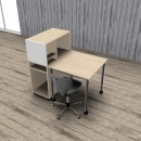 Schüler Depot im Klassenraum mit 6 Fächer, 1 Fach abschließbar