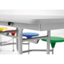 Klapptisch Rechteckig Small 12 Sitze, Tisch- /Sitzhöhe 61/34 cm