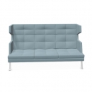 hohes 3er Sofa Ona mit Metallgestell & Seitenschale