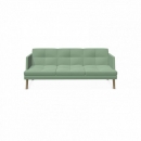 3er Sofa Ona mit Holzgestell und niedriger Lehne