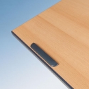 Einertisch 70x55 cm mit Ablagekorb, Tischplatte mit PU-Kante