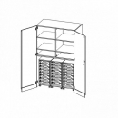Garagenschrank ohne Sockel, 5 Ordnerhöhen - Serie evo180