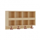 doppelte Garderobenablage mit Blende B/H/T: 80x46x20 cm