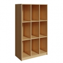 Schultaschenregal mit 3 Fächern übereinander